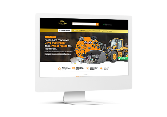 Site Volcat Parts - Agência MPrado