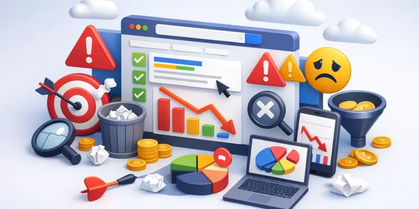 11 principais erros em Google Ads