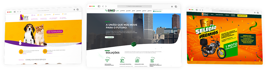 Sites com design personalizados. Sua empresa é única, seu site também. - Agência MPrado