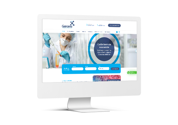 Site Genoma Laboratório - Agência MPrado