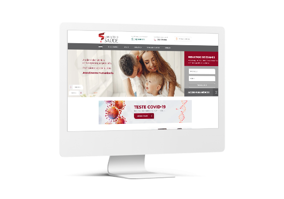 Site Laboratório Saúde - Agência MPrado