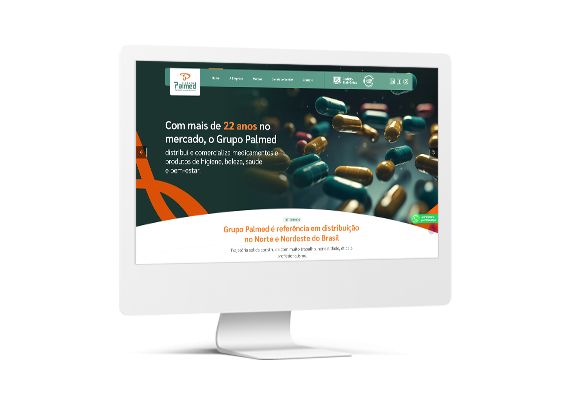 Site Grupo Palmed - Agência MPrado