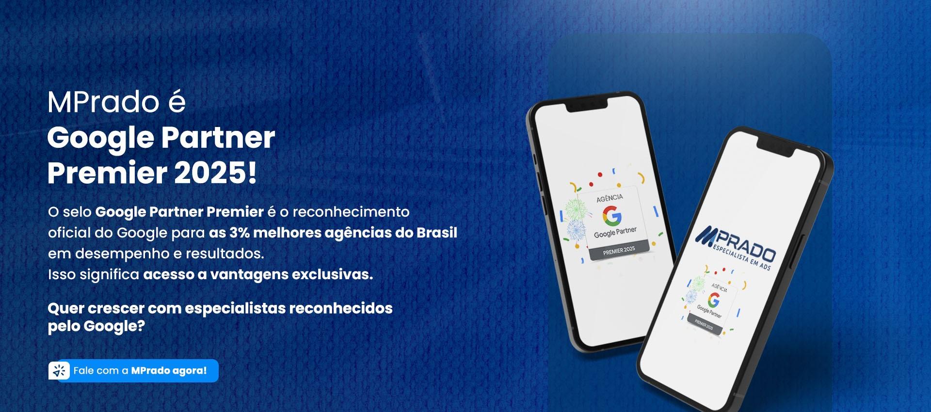 Imagem do slide: Agora somos Google Partner Premier