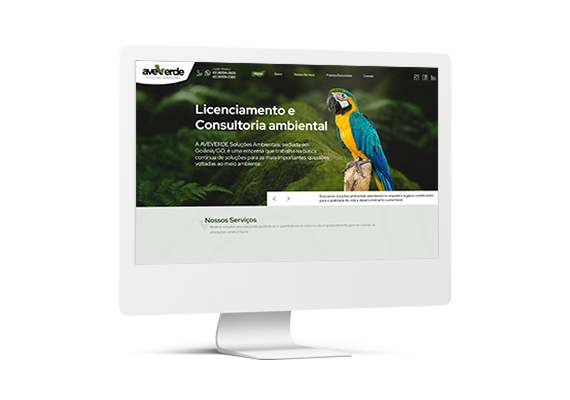 Site Aveverde Soluções Ambientais - Agência MPrado