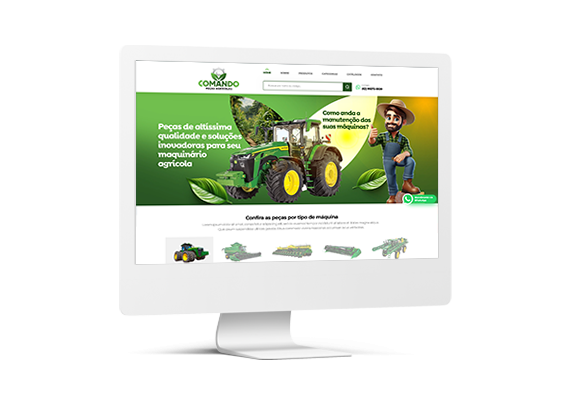 Site Comando Peças Agrícolas - Agência MPrado