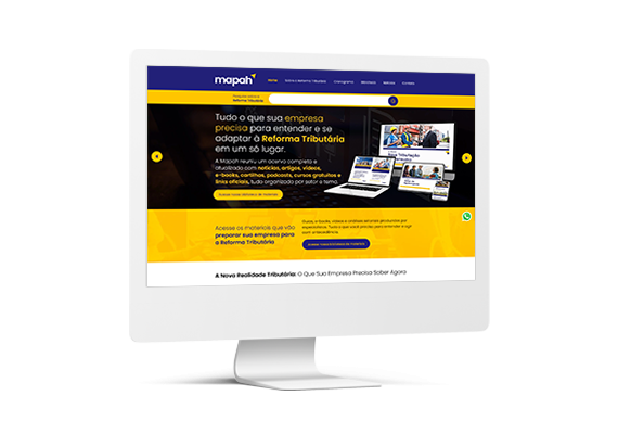 Site Mapah Reforma Tributária - Agência MPrado