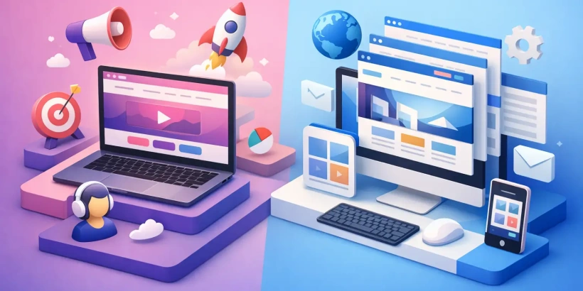 Landing page ou site institucional?