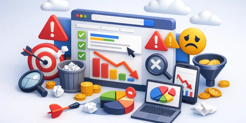 11 principais erros em Google Ads