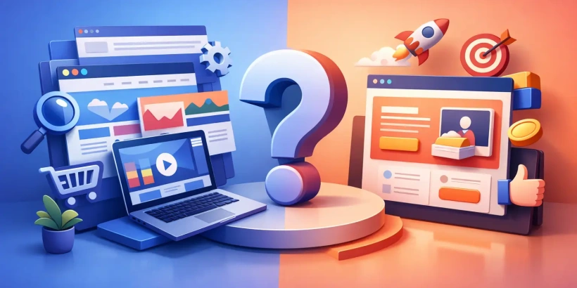 Site profissional ou landing page: qual vende?